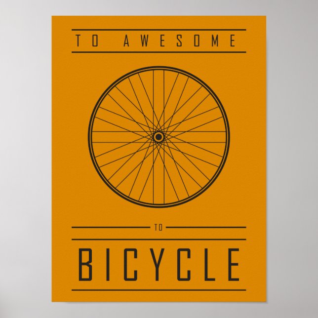 Póster Para Impresionante, Para La Bicicleta (Frente)