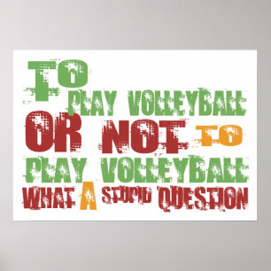 Póster Para jugar a voleibol