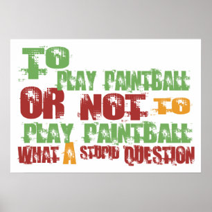 Póster Para jugar Paintball