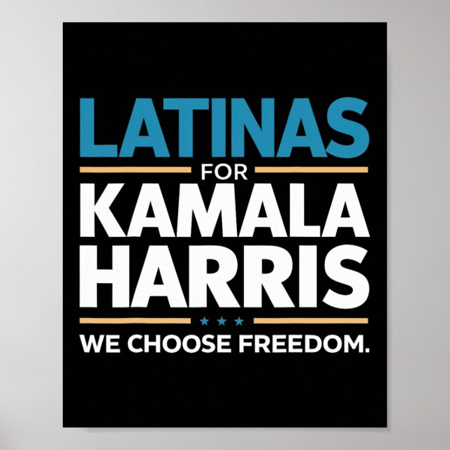 Póster Para Kamala Harris 2024 Elegimos Libertad (Frente)