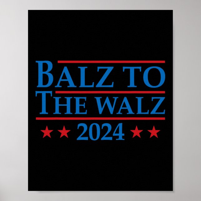 Póster Para La Elección Walz 2024 Kamala Harris Tim Waltz (Frente)
