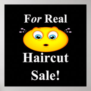 Póster Para la venta de corte de pelo real Poster Matte