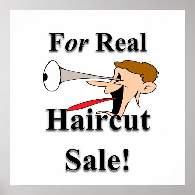 Póster Para la venta de corte de pelo real Poster Matte (Frente)