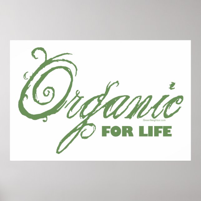 Póster Para la vida, orgánico (Frente)