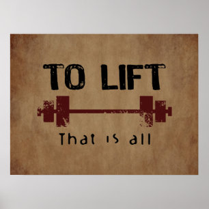 Póster Para Levantar La Construcción De Cuerpos