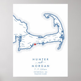 Póster para libro de invitados de boda del Wianno 