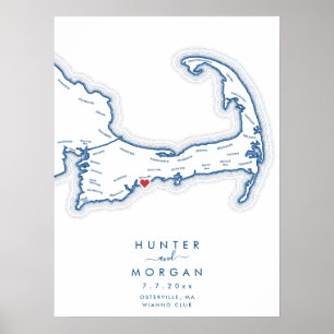 Póster para libro de invitados de boda del Wianno