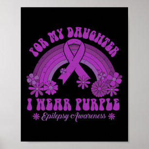 Póster Para Mi Hija Uso La Epilepsia Púrpura.