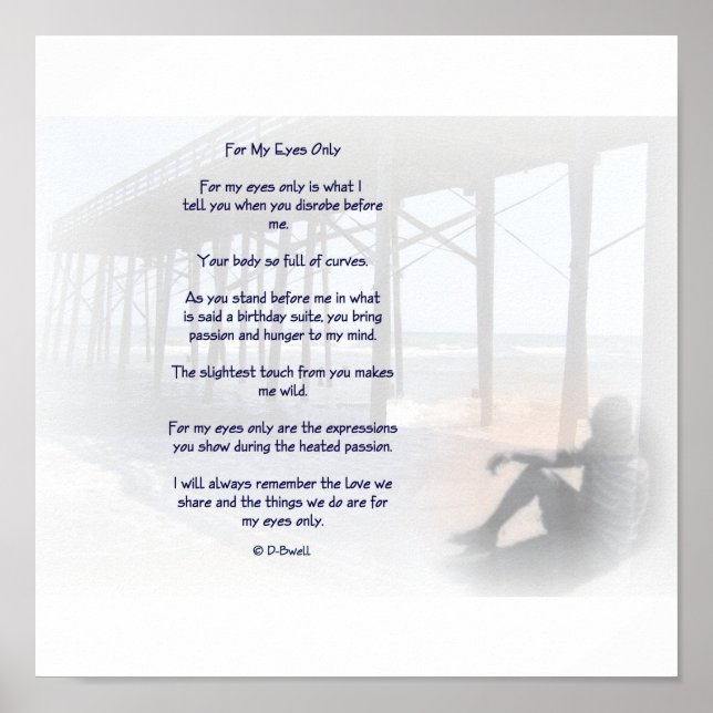 Póster Para mis ojos marca de agua (Frente)