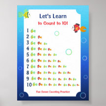 Póster para niños: Aprendamos a contar hasta 10