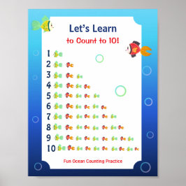 Póster para niños: Aprendamos a contar hasta 10