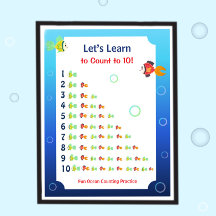 Póster para niños: Aprendamos a contar hasta 10