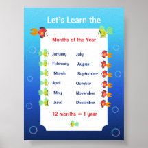 Póster para Niños para Aprender los Meses del Año