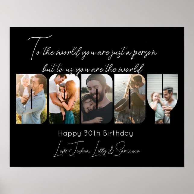 Póster Para nosotros eres el Poster del Collage de fotos  (Frente)