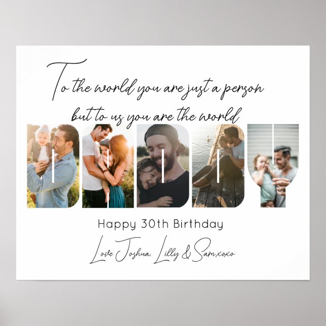 Póster Para nosotros eres el Poster del Collage de fotos  (Frente)