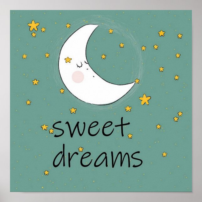 Póster para nursery de Sweet dreams (Frente)