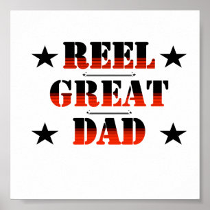Póster Para papá Reel Great Dad