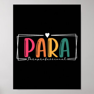 Póster Para Profesional de la Educación Asistente Día de
