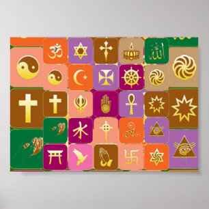 Póster Para razonable: RESPECTO por TODAS LAS RELIGIONES