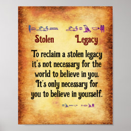 Póster Para Recuperar Un Legado Robado