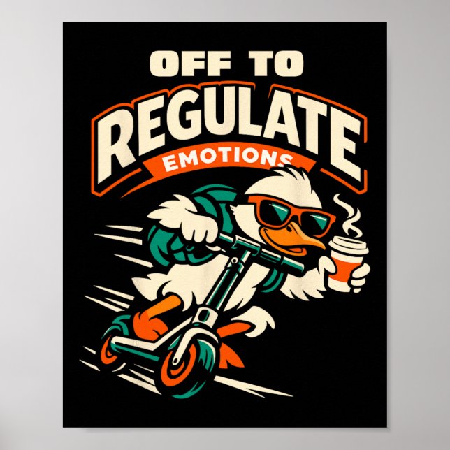 Póster Para Regular Emociones Patito Scooter Divertido Me (Frente)