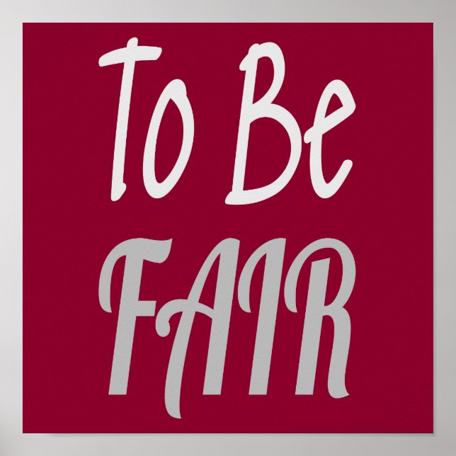 Póster Para ser una carta justa (Frente)