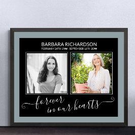 Póster Para siempre en nuestros corazones Elegante Funera