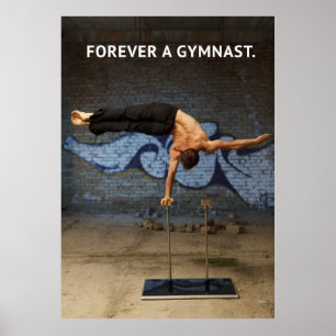 Póster Para siempre una gimnasta - Poster motivacional de