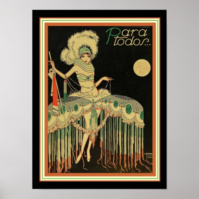 Póster Para Todos Art Deco Poster 12 x 16 (Frente)