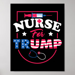 Póster Para Trump - Apoyo de enfermeras republicanas cons