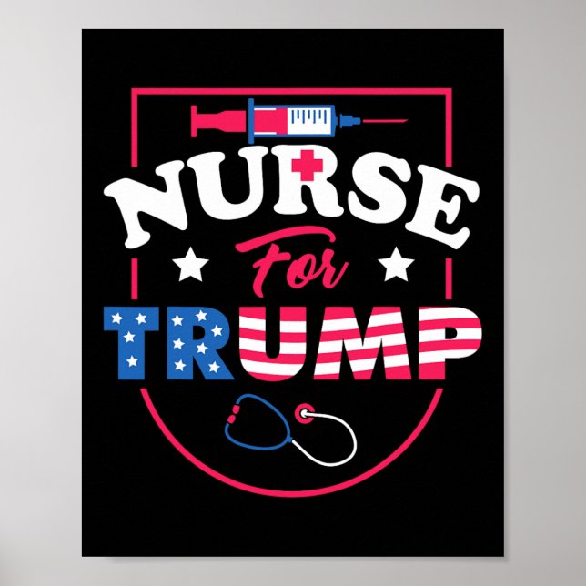 Póster Para Trump - Apoyo de enfermeras republicanas cons (Frente)