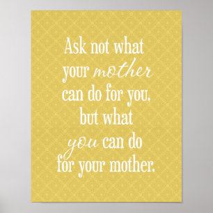 Póster Para tu madre - Amarillo
