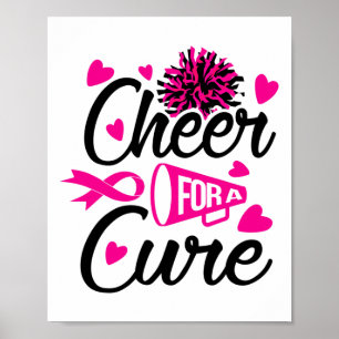 Póster Para una cura de la conciencia sobre el cáncer de 