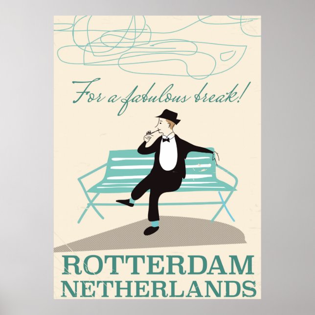 Póster ¡Para una escapada fabulosa! Rotterdam, Países Baj (Frente)