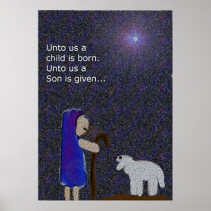 Póster Para Unto Us un niño nace Poster de Navidades