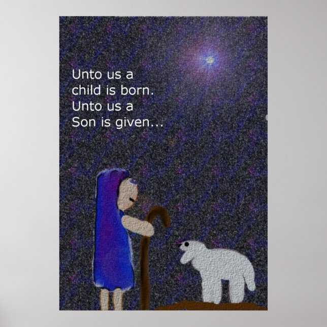 Póster Para Unto Us un niño nace Poster de Navidades (Frente)