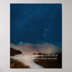 Póster Para vosotros ha nacido hoy Lucas 2:11 Escritura d
