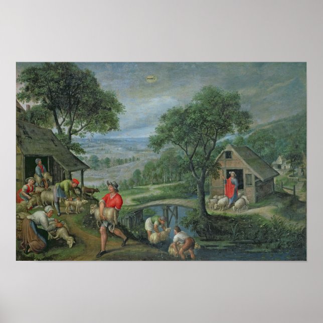 Póster parábola del Buen Pastor, c.1580-90 (Frente)