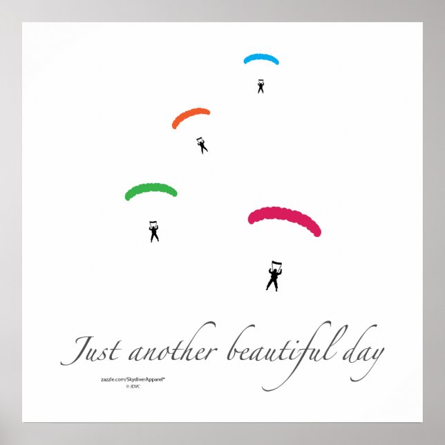 Póster Paracaídas colorido (Frente)