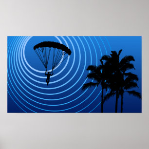 Póster paracaidismo ascensional