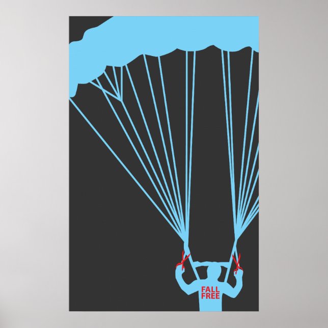 Póster paracaidismo suicida (Frente)