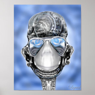 Póster Parachoque Cyborg Robot Print