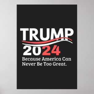 Póster parachoque de trump 2024