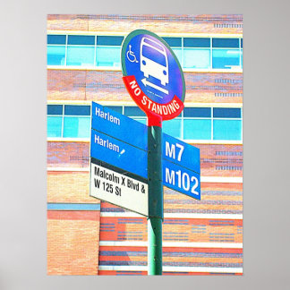 Póster Parada de autobús de Harlem