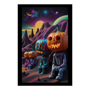 Póster Parada de descanso familiar Jack-o-Lantern