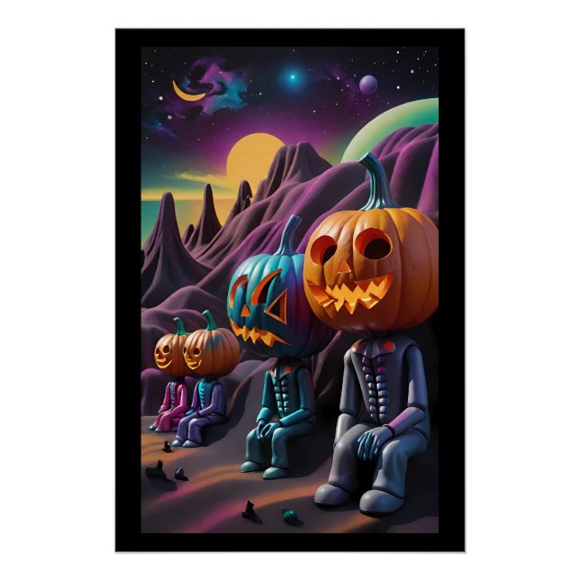 Póster Parada de descanso familiar Jack-o-Lantern (Anverso)