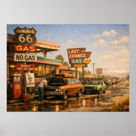 Póster Parada de gasolina de última oportunidad de la Rut