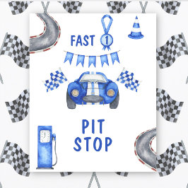 Póster Parada de PIT para el Primer Cumpleaños del Coche 