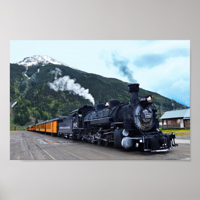 Póster Parada de Tren de Silverton, Colorado (Frente)