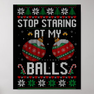 Póster Parada Divertida Deja De Mirar Mi Adorno Navidades